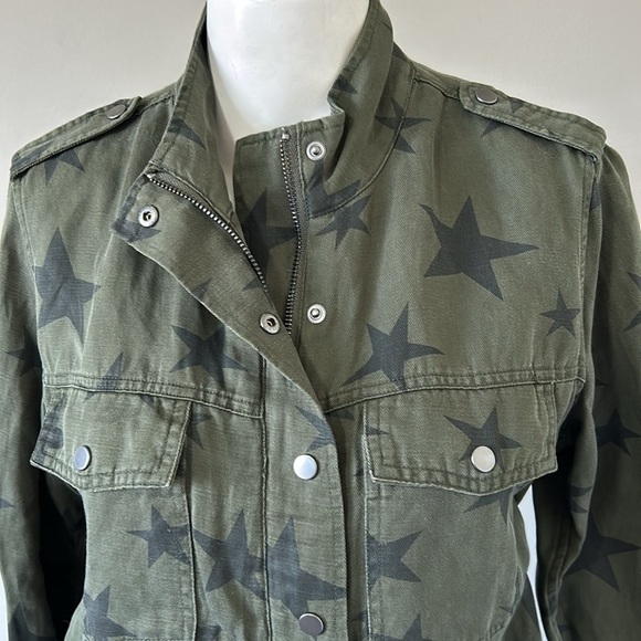 RAILS Collins Sage Green with Black Stars Military Utility Jacket Sz XS NEW - Picture 6 of 16